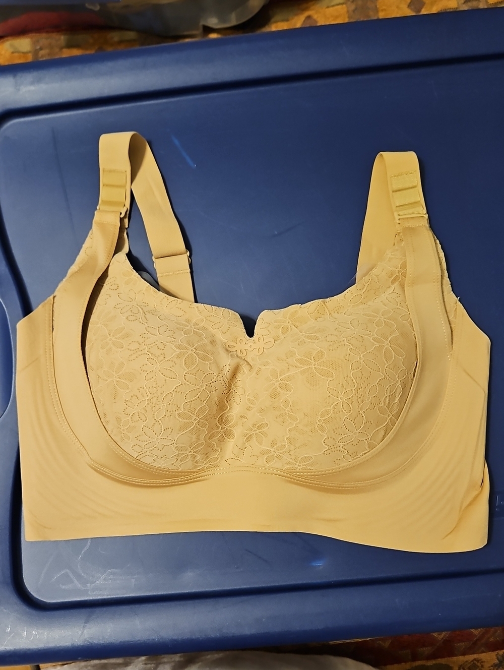 Women’s Lace-Detail Comfort Bra in Nude